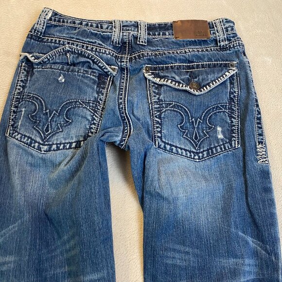 CJ Black Men's Jeans 32x30 Distressed Blue Denim Straight Leg 100% Cotton Pocket - Picture 10 of 16